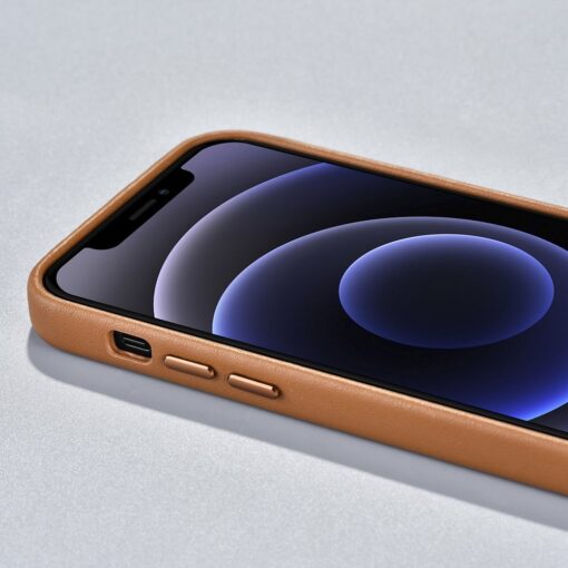 iPhone 12 12 Pro umbris MagSafe naturaalsest nahast pruun 9