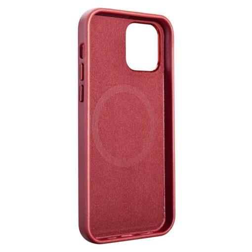 iPhone 12 12 Pro umbris MagSafe naturaalsest nahast punane 2