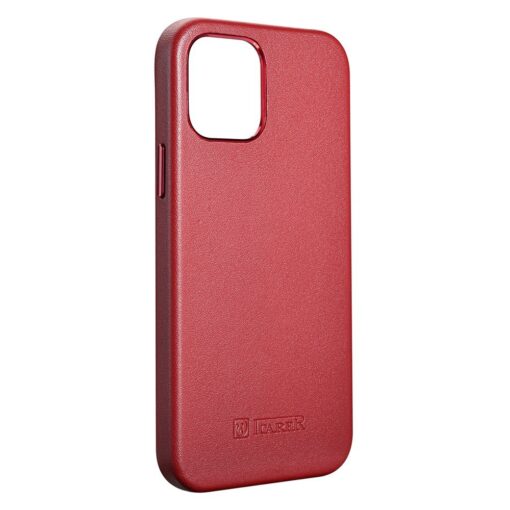 iPhone 12 12 Pro umbris MagSafe naturaalsest nahast punane 3