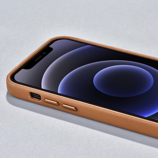 iPhone 12 MINI umbris MagSafe naturaalsest nahast pruun 9