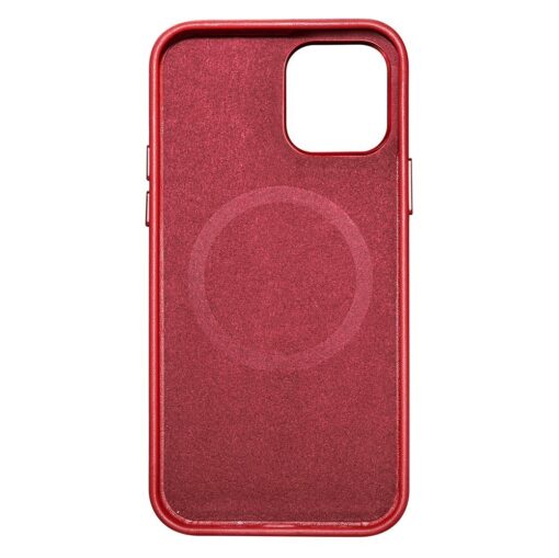 iPhone 12 MINI umbris MagSafe naturaalsest nahast punane 1