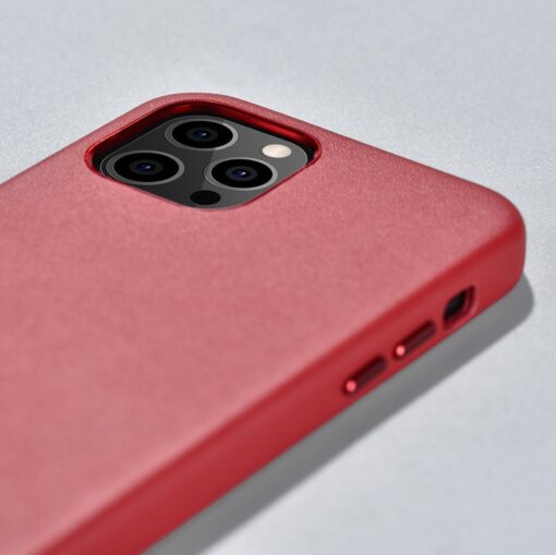 iPhone 12 MINI umbris MagSafe naturaalsest nahast punane 10
