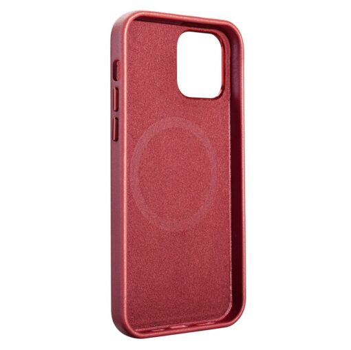 iPhone 12 MINI umbris MagSafe naturaalsest nahast punane 2