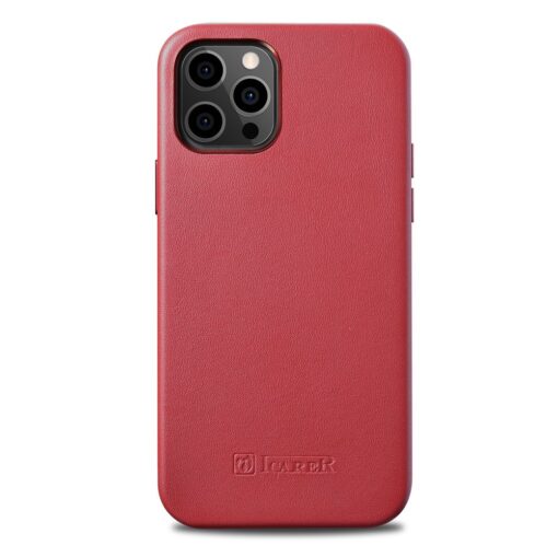 iPhone 12 MINI umbris MagSafe naturaalsest nahast punane
