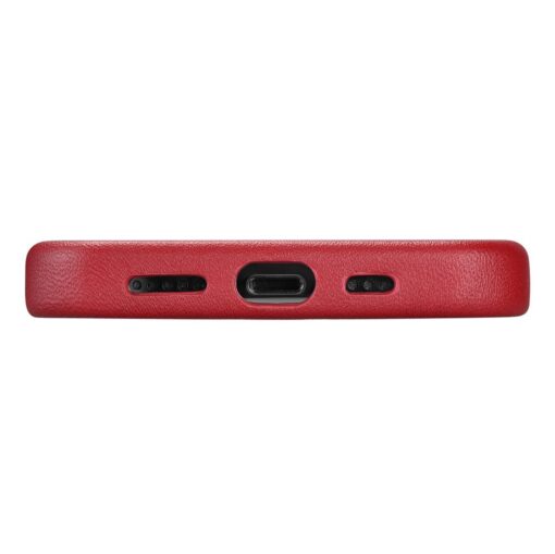 iPhone 12 MINI umbris MagSafe naturaalsest nahast punane 6