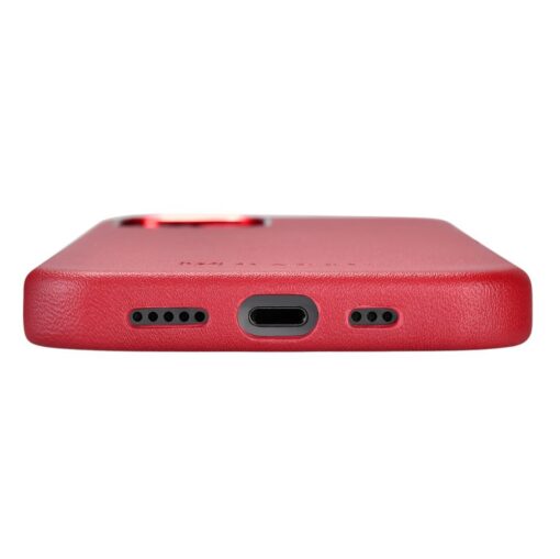 iPhone 12 MINI umbris MagSafe naturaalsest nahast punane 7