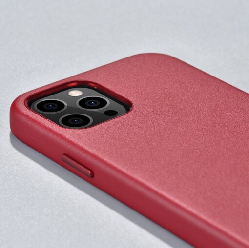 iPhone 12 MINI umbris MagSafe naturaalsest nahast punane 8
