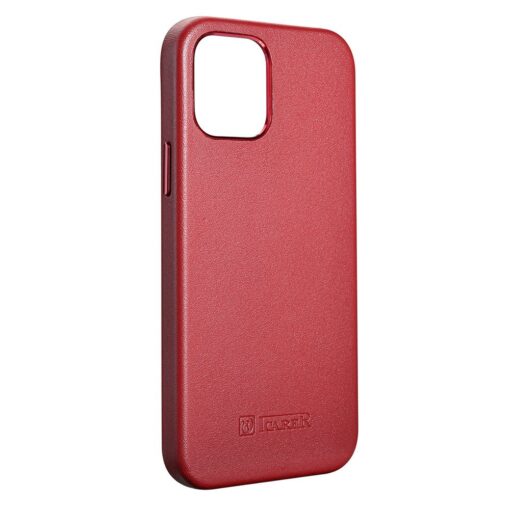 iPhone 12 PRO MAX umbris MagSafe naturaalsest nahast punane 3