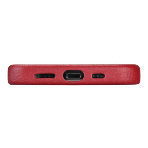 iPhone 12 PRO MAX umbris MagSafe naturaalsest nahast punane 6