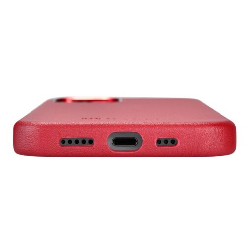 iPhone 12 PRO MAX umbris MagSafe naturaalsest nahast punane 7