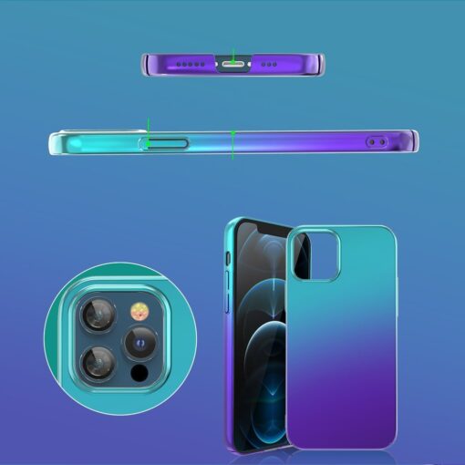 iPhone 12 PRO MAX umbris plastikust Kingxbar Aurora lilla sinine 4