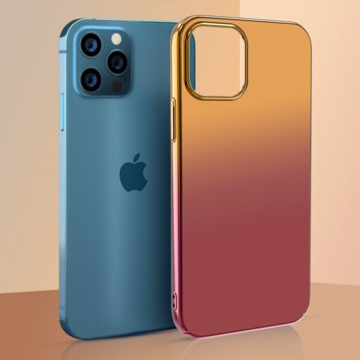 iPhone 12 PRO MAX umbris plastikust Kingxbar Aurora punane oranz 1
