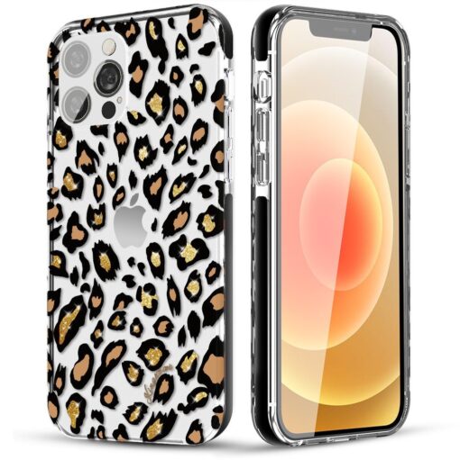 iPhone 12 PRO MAX umbris silikoonist Kingxbar Wild mustriga leopard 4