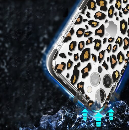 iPhone 12 PRO MAX umbris silikoonist Kingxbar Wild mustriga leopard 6
