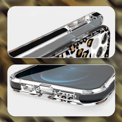 iPhone 12 PRO MAX umbris silikoonist Kingxbar Wild mustriga leopard 8