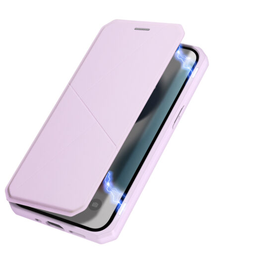 iPhone 13 MINI kunstnahast kaaned DUX DUCIS Skin X Bookcase roosa 5
