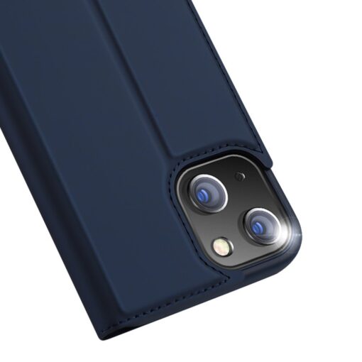 iPhone 13 MINI kunstnahast kaaned kaarditaskuga DUX DUCIS Skin Pro sinine 2