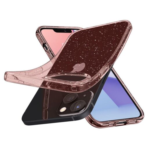 iPhone 13 MINI umbris Spigen Liquid Crystal silikoonist roosa sadelev 5