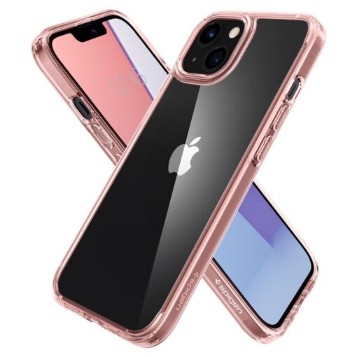 iPhone 13 MINI umbris Spigen Ultra Hybrid plastikust taguse ja silikoonist raamiga Rose Crystal 5
