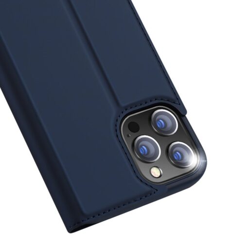 iPhone 13 PRO MAX kunstnahast kaaned kaarditaskuga DUX DUCIS Skin Pro sinine 2