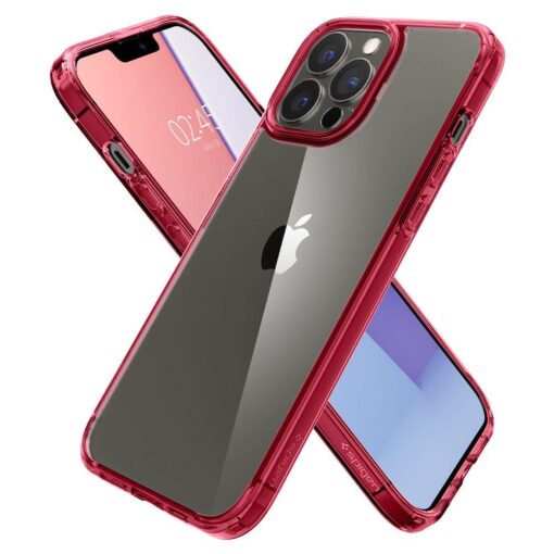 iPhone 13 PRO umbris Spigen Ultra Hybrid plastikust taguse ja silikoonist raamiga Red Crystal 6