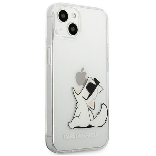 iPhone 13 umbris KARL LAGERFELD plastikust taguse ja silikoonist raamiga Choupette Fun KLHCP13MCFNRC 3