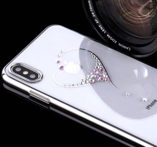 iPhone X XS umbris plastikust kristallidega Kingxbar Wish must 8