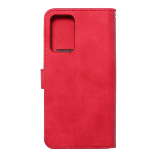 Samsung A52 ja A52s kaaned kunstnahast kaarditaskuga MEZZO pohjapoder punane 1