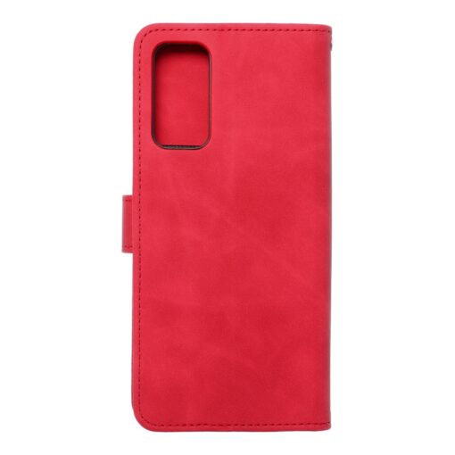 Samsung S20 FE kaaned kunstnahast kaarditaskuga MEZZO pohjapoder punane 1