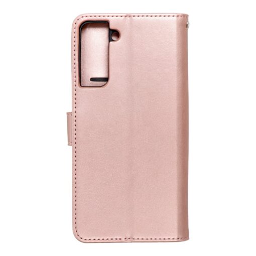 Samsung S21 kaaned kunstnahast kaarditaskuga MEZZO puu roosa kuld 1