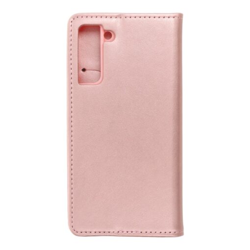 Samsung S21 magnetiga kaaned kunstnahast 2 kaarditaskuga roosa kuld 1