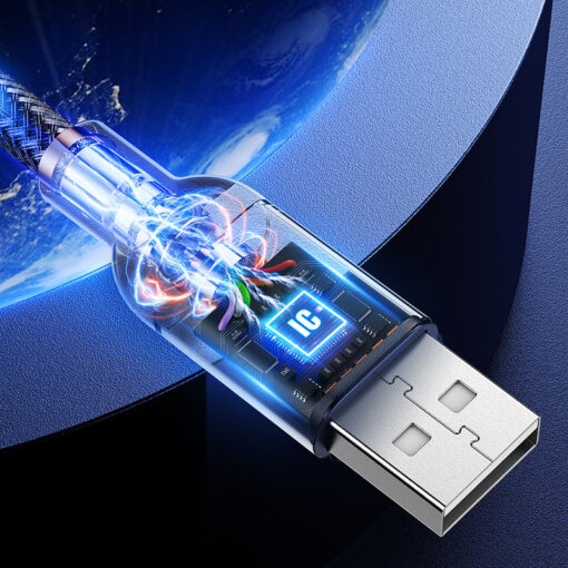 USB C to USB vilkuvate tuledega laadimisjuhe 4