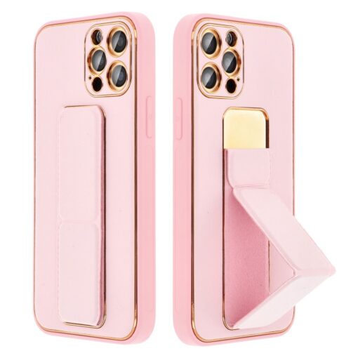 iPhone 11 PRO umbris kickstand kunstnahast roosa 3