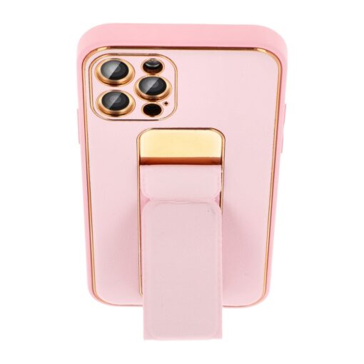 iPhone 11 PRO umbris kickstand kunstnahast roosa 4