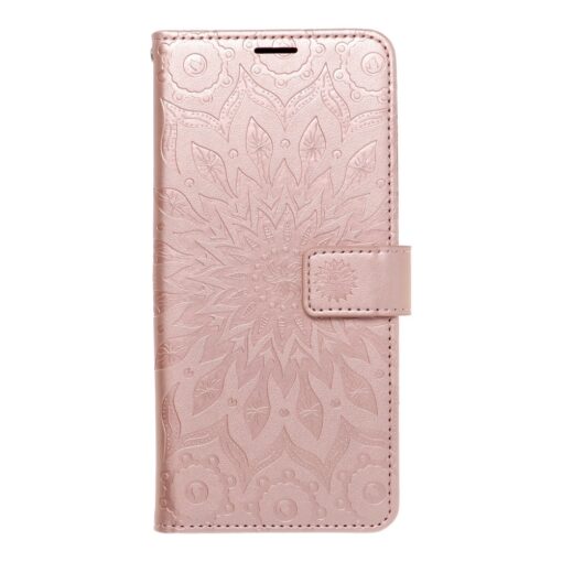 iPhone 12 12 PRO kaaned kunstnahast kaarditaskuga MEZZO mandala roosa kuld 3