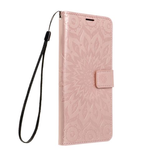 iPhone 12 12 PRO kaaned kunstnahast kaarditaskuga MEZZO mandala roosa kuld