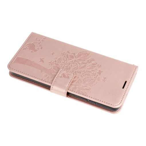 iPhone 12 12 PRO kaaned kunstnahast kaarditaskuga MEZZO puu roosa kuld 2