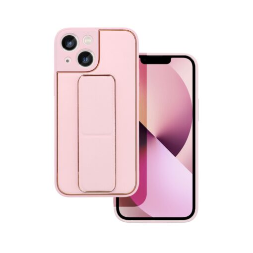 iPhone 13 MINI umbris kickstand kunstnahast roosa 1