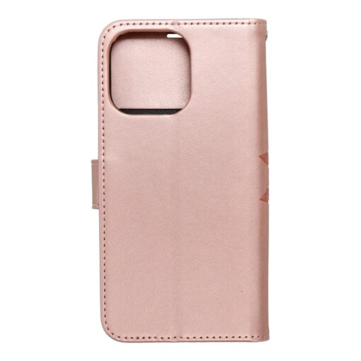 iPhone 13 PRO kaaned kunstnahast kaarditaskuga MEZZO mandala roosa kuld 1