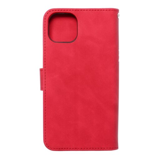 iPhone 13 kaaned kunstnahast kaarditaskuga MEZZO pohjapoder punane 1