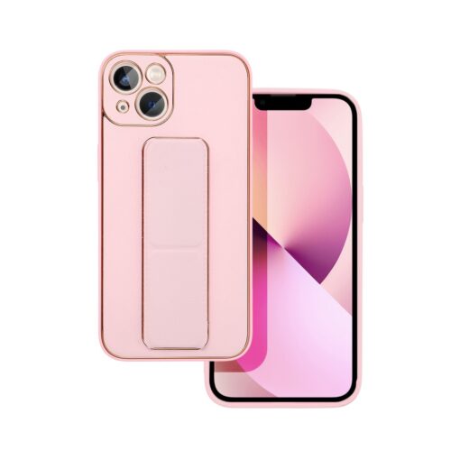 iPhone 13 umbris kickstand kunstnahast roosa 1