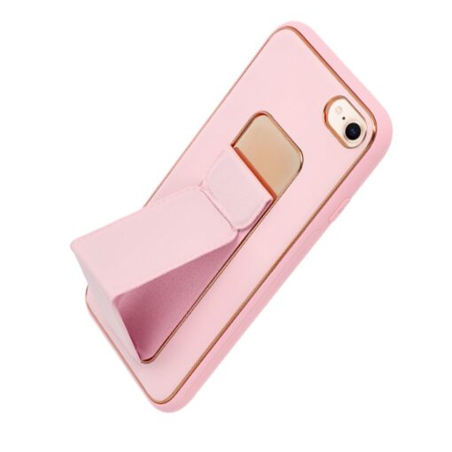 iPhone 7 8 SE 2020 umbris kickstand kunstnahast roosa 2