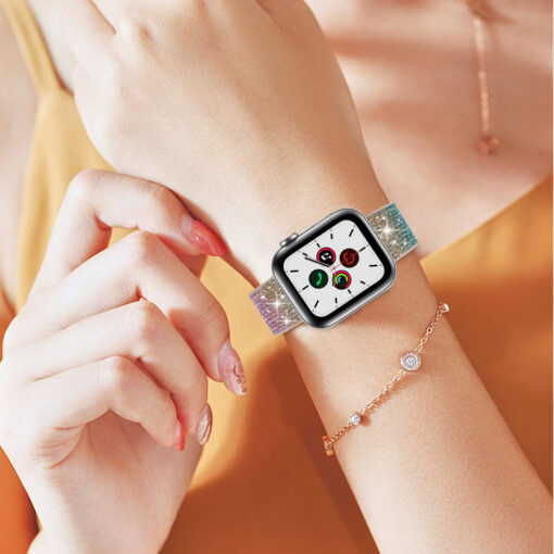 Apple Watch rihm 384041mm Chameleon sadelev silikoonist Crystal kuldne 6