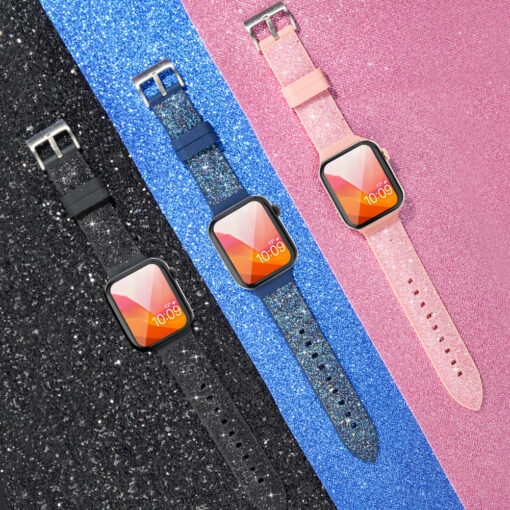 Apple Watch rihm 384041mm Crystal silikoonist must 8