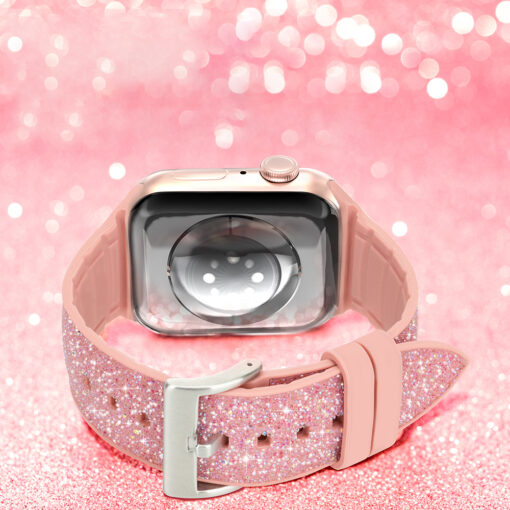Apple Watch rihm 384041mm Crystal silikoonist roosa 2