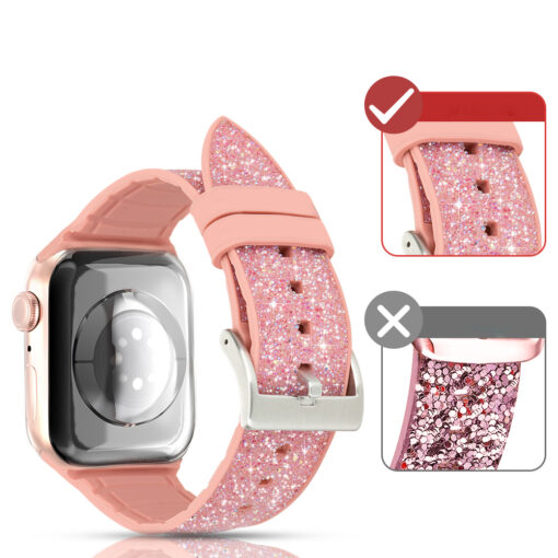 Apple Watch rihm 384041mm Crystal silikoonist roosa 4