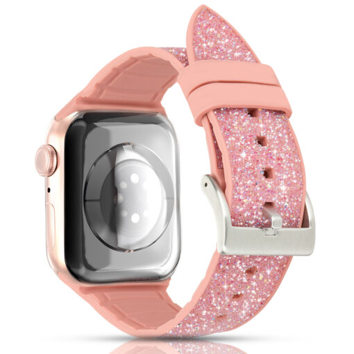Apple Watch rihm 384041mm Crystal silikoonist roosa