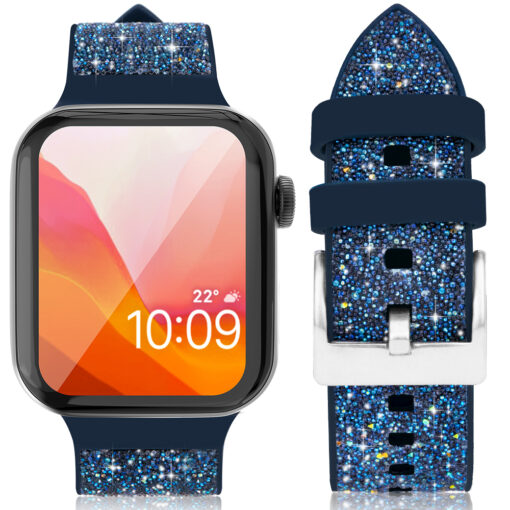 Apple Watch rihm 384041mm Crystal silikoonist sinine 1