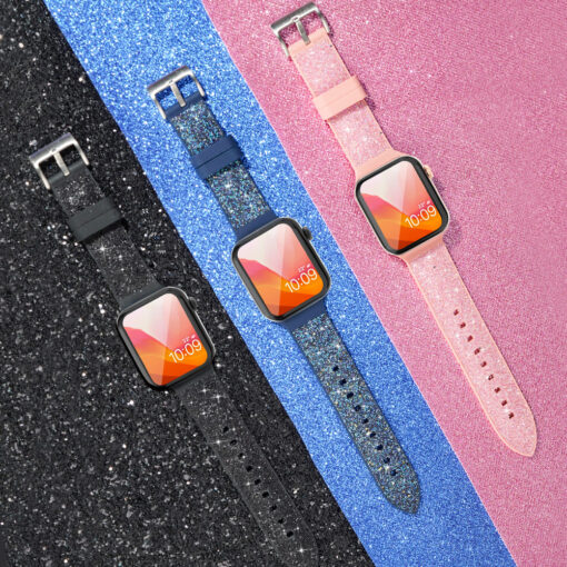 Apple Watch rihm 384041mm Crystal silikoonist sinine 8