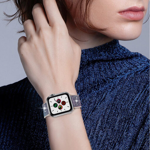 Apple Watch rihm 424445mm Chameleon sadelev silikoonist Crystal sinine 5